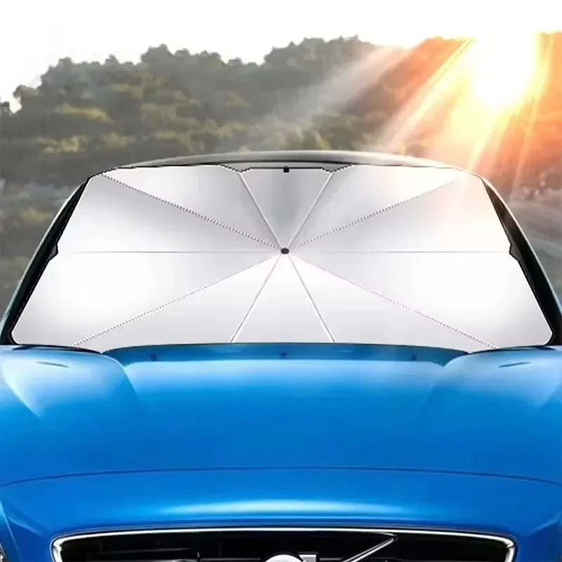 Universal Premium Foldable Car Windshield Sun Shade Umbrella – UV Protection