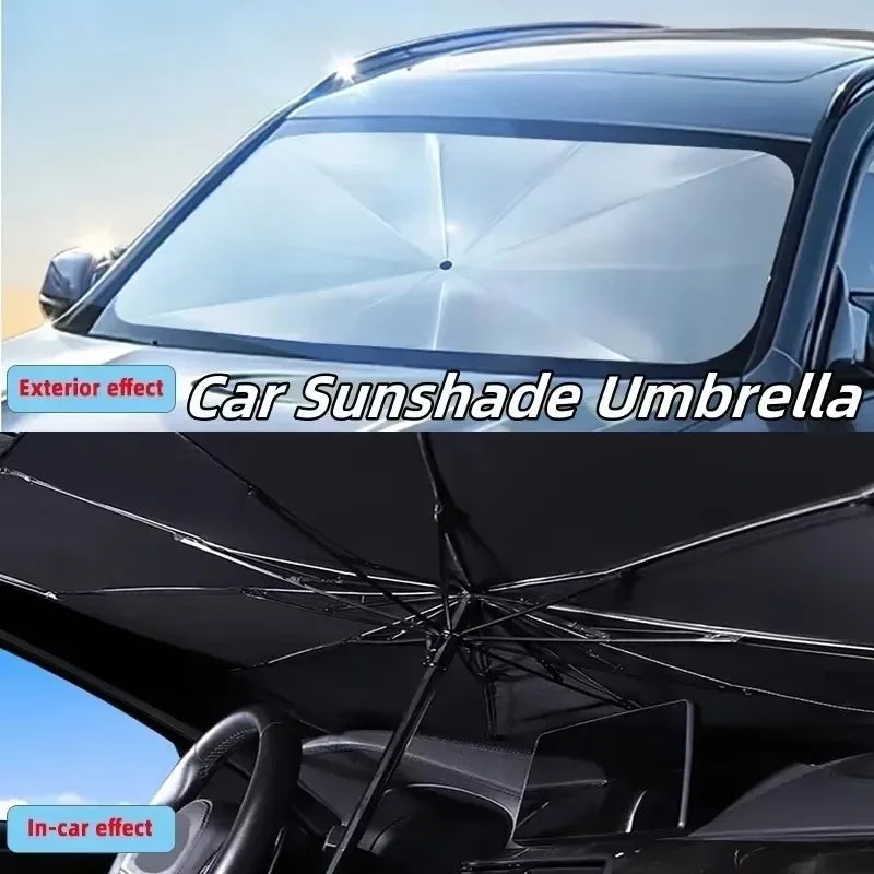 Universal Premium Foldable Car Windshield Sun Shade Umbrella – UV Protection