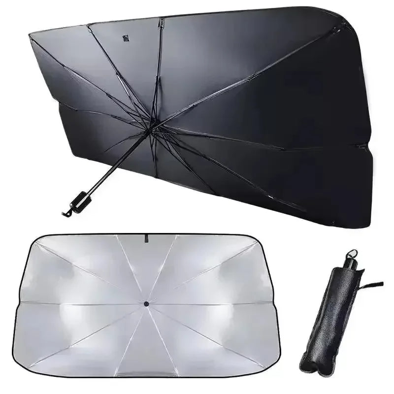 Universal Premium Foldable Car Windshield Sun Shade Umbrella – UV Protection