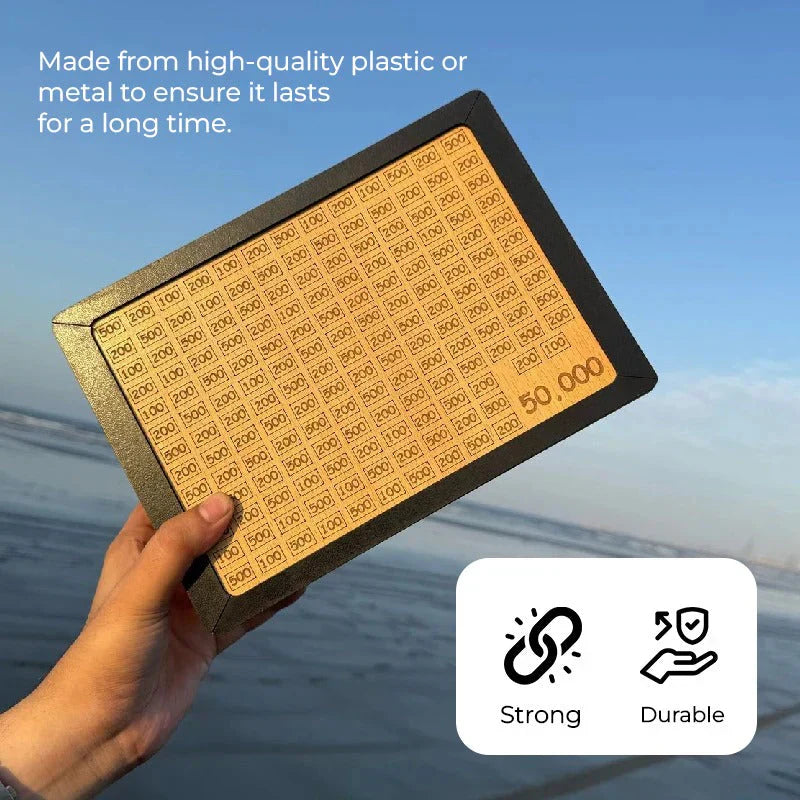 Dark Brown Wooden Umrah Saving Box – Stylish & Spiritual