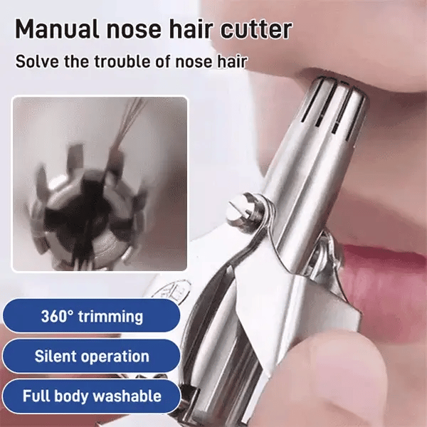 Manual Nose Hair Trimmer Mini Portable Stainless Steel